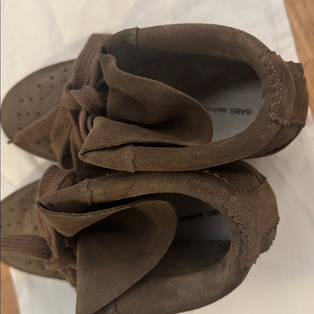 Isabel Marant Bobby perforated suede wedge sneakers brand new size 36 - Picture 7 of 8